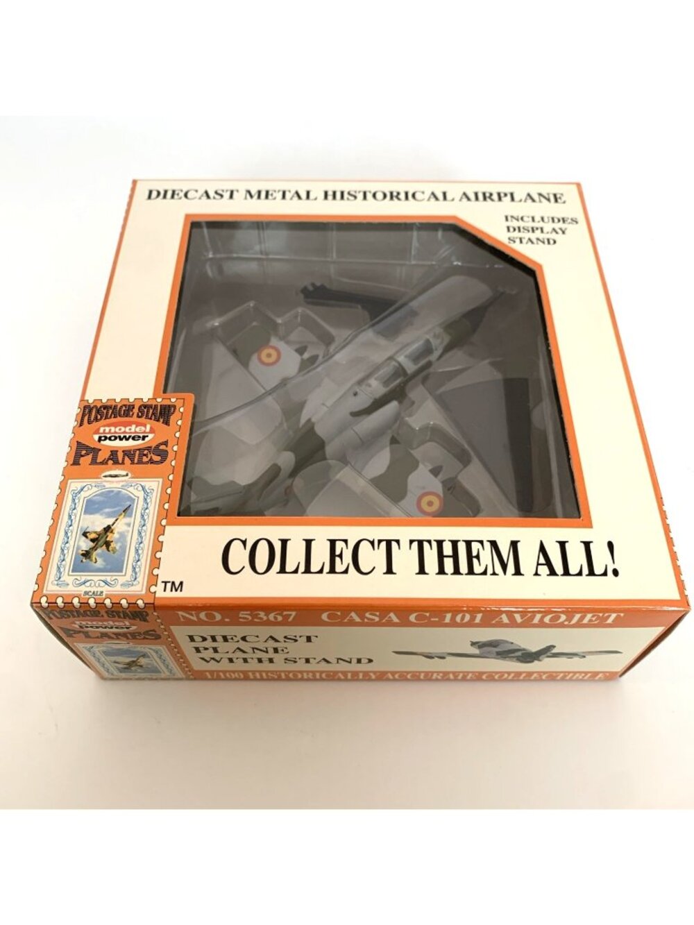 Model Power 5367 CASA C-101 Aviojet 1:100 Diecast Postage Stamp Plane NIB Vtg